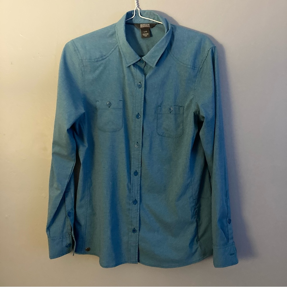 Outdoor Research Women’s Camping Fishing Shirt Blue Size L